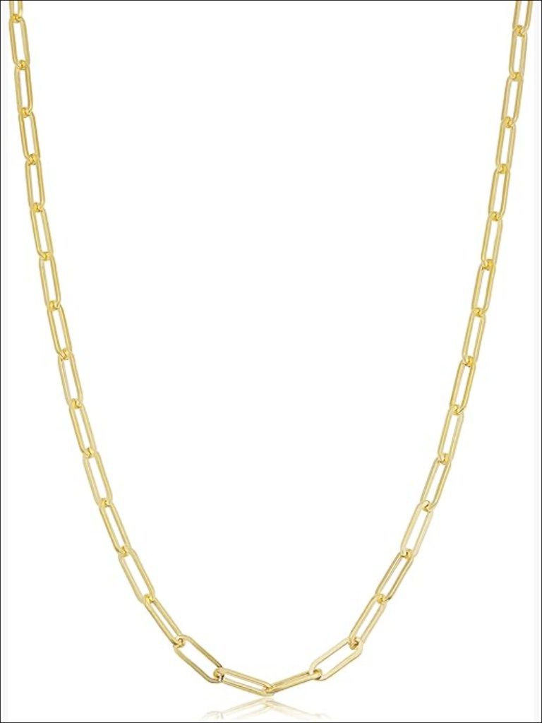14k Gold-Filled Paperclip Chain Necklace, 2.5mm Link, Minimalist